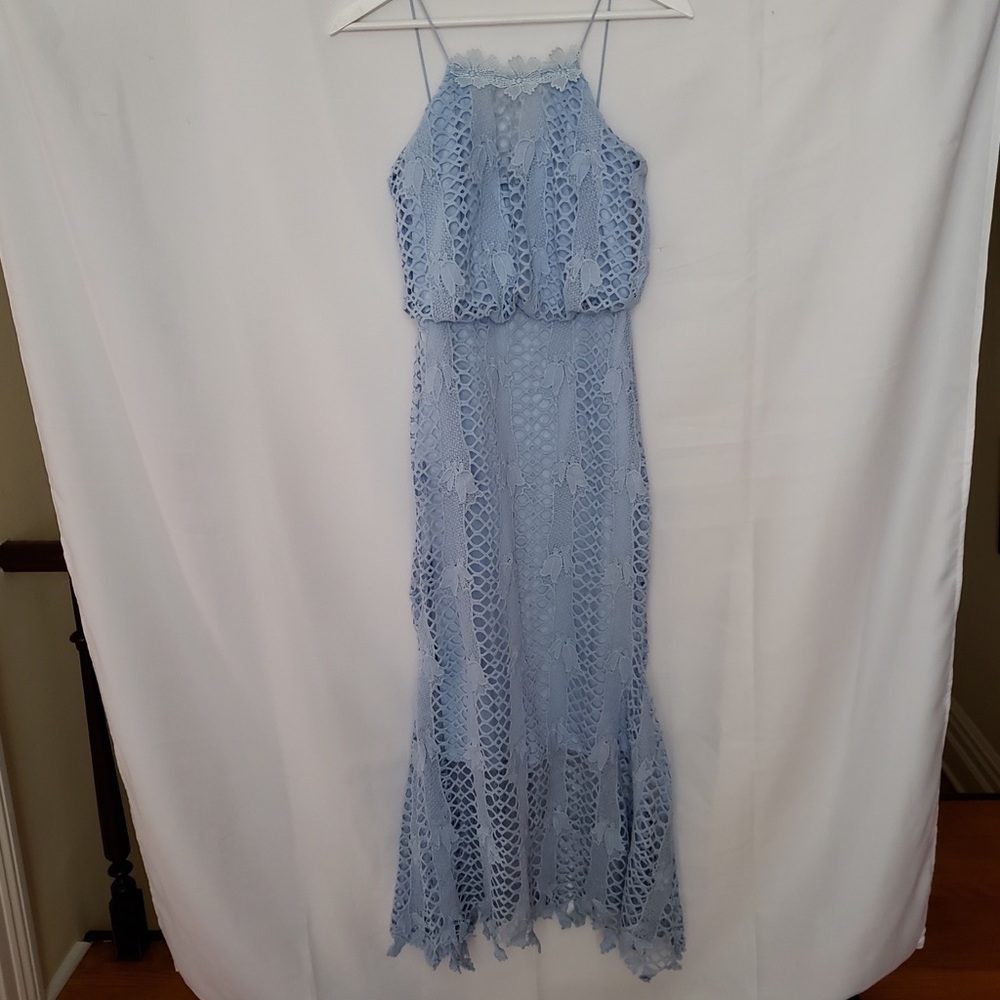 Blue lace dress